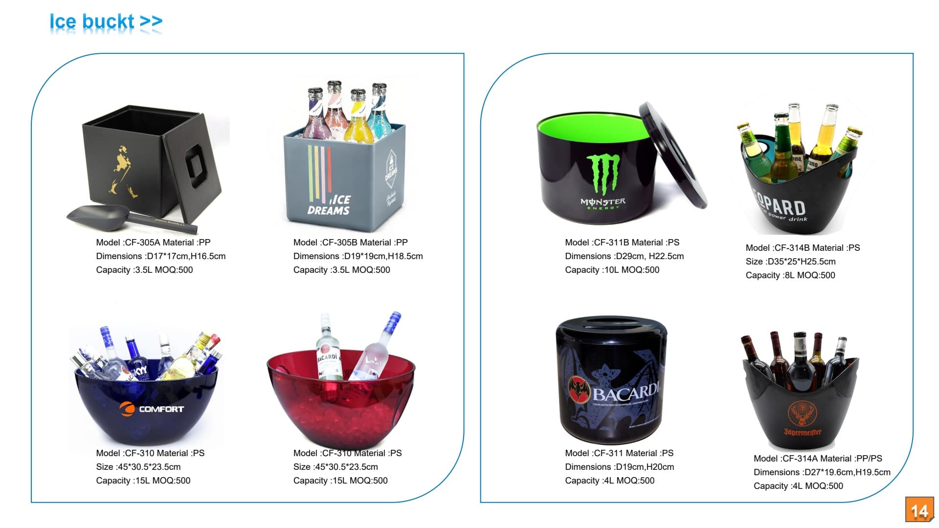 Acrylic Beverage Display Tub