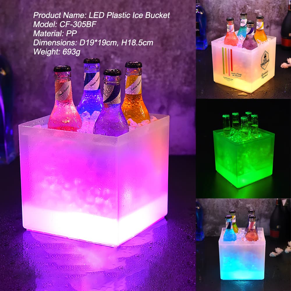 Logo Printed LED Ice Bucket