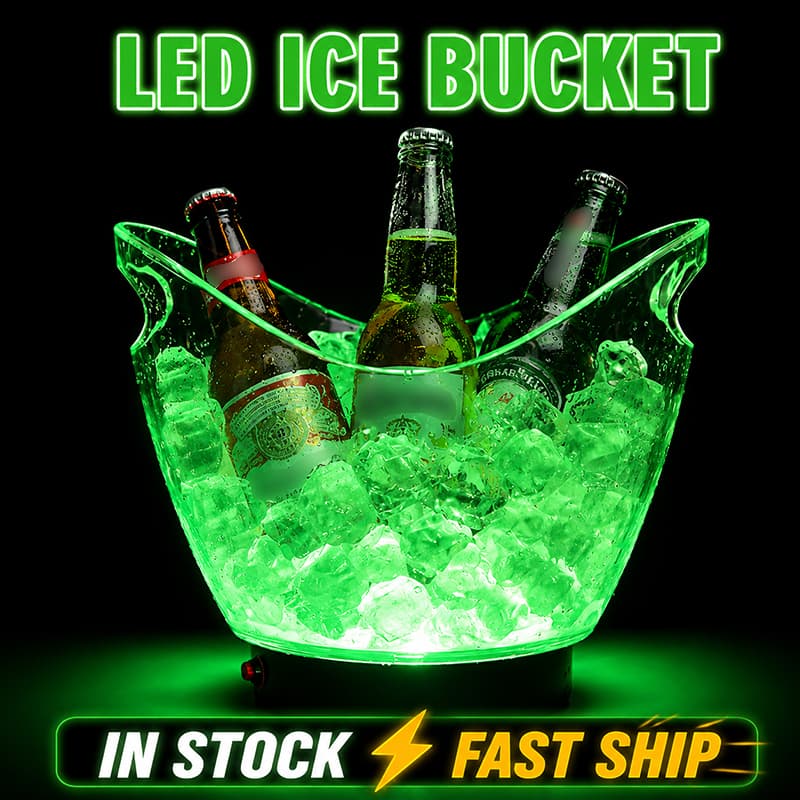 CF-314BF green LED ice bucket main product image for bar promotions