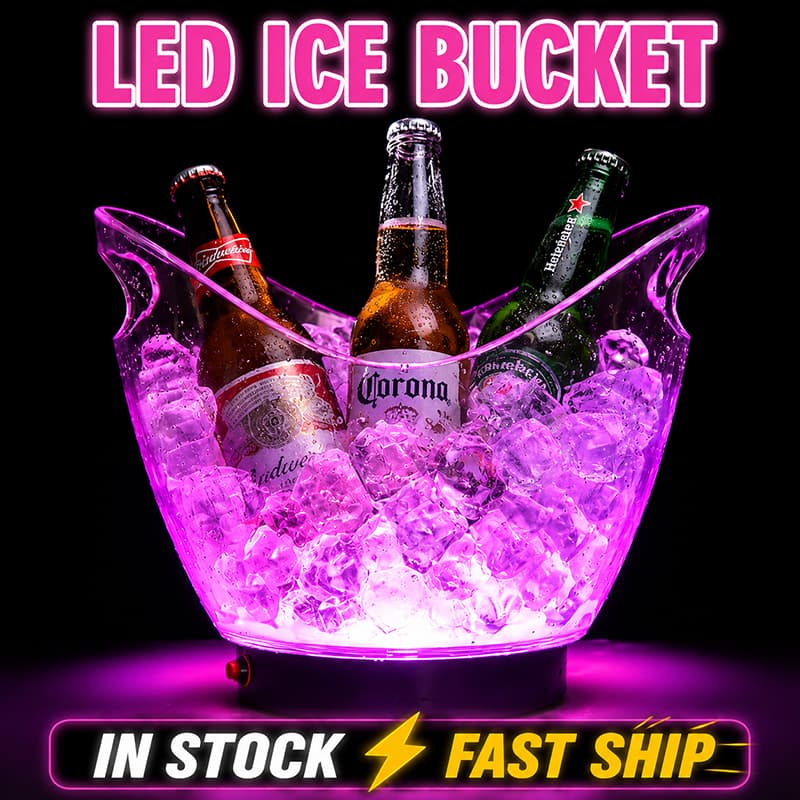 CF-314BF Custom 8L Rechargeable LED Ice Bucket