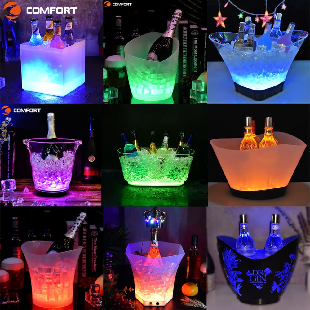 Comfort LED ice bucket product range collage