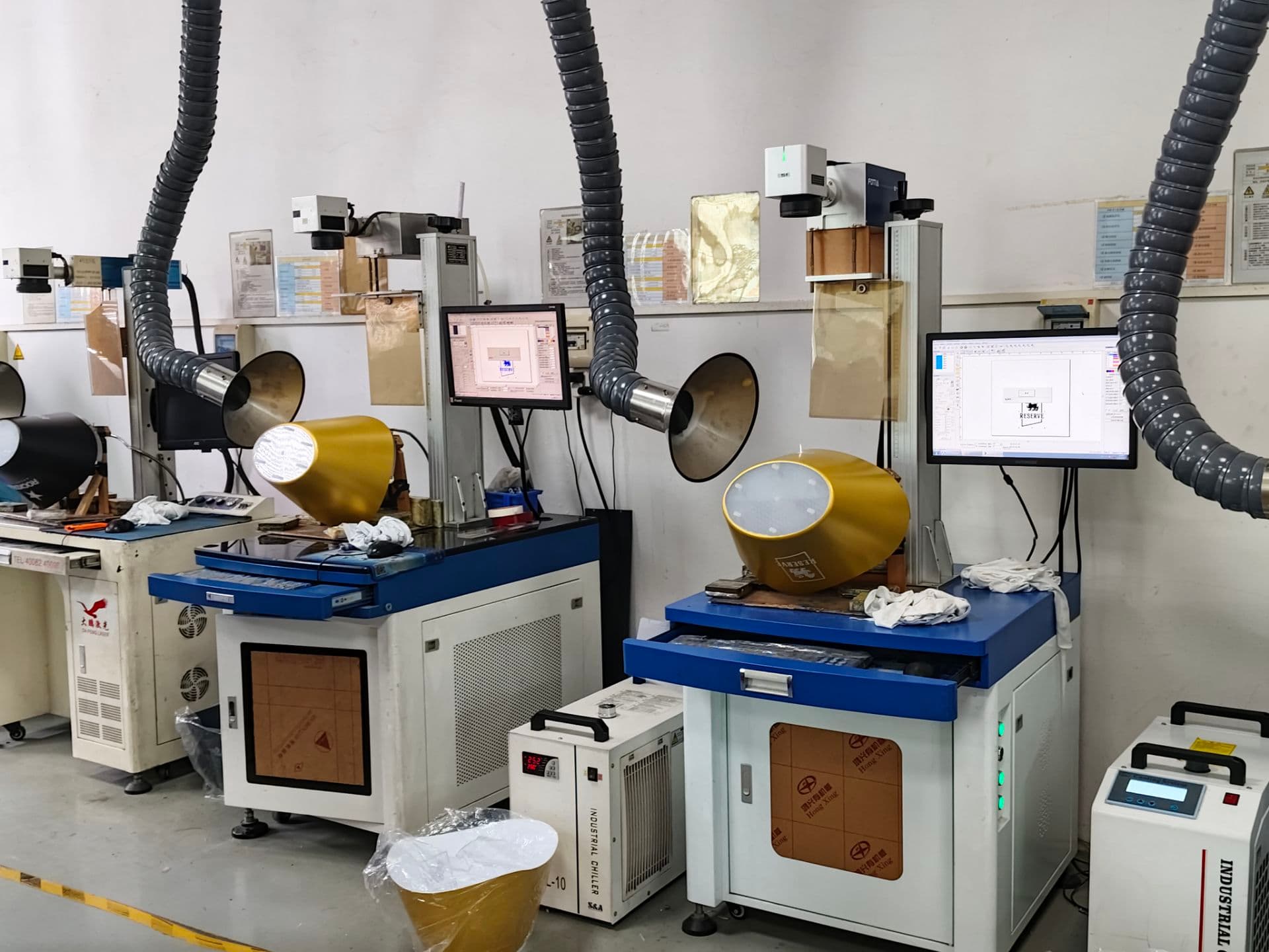 Factory laser marking equipment for custom ice bucket logo production
